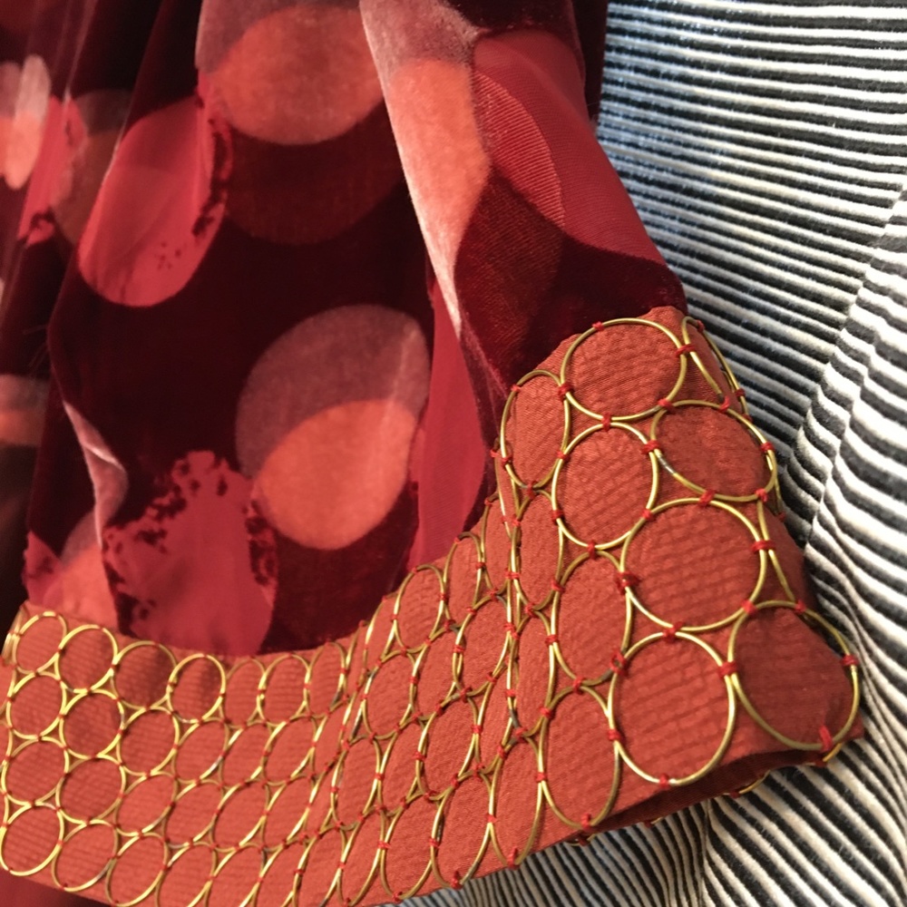 Fletcher Artworks, LLC Rust Silk Velvet Kimono in Medium - Picture 6 of 8